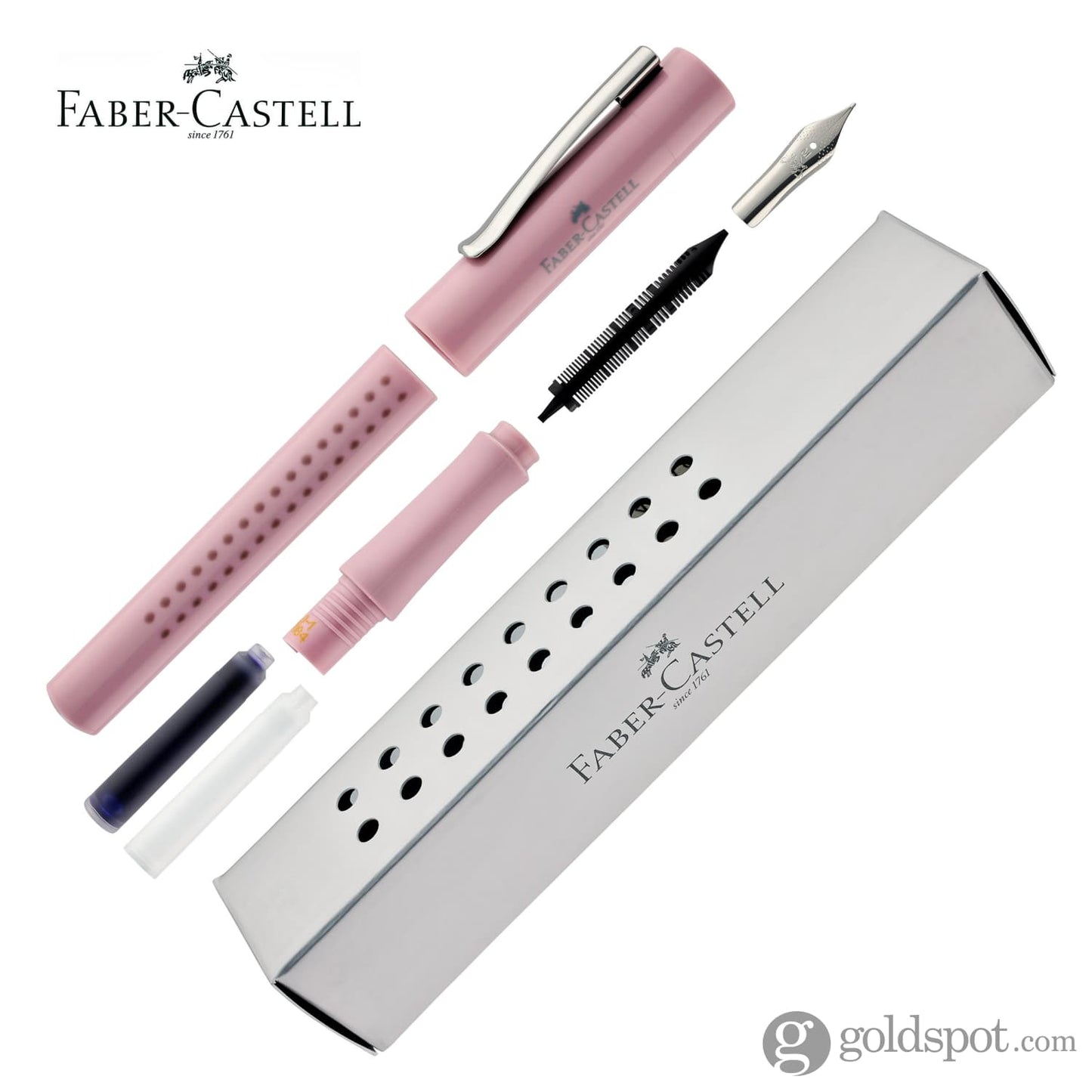 Faber-Castell Grip Harmony Fountain Pen in Rose Shadows Fountain Pen