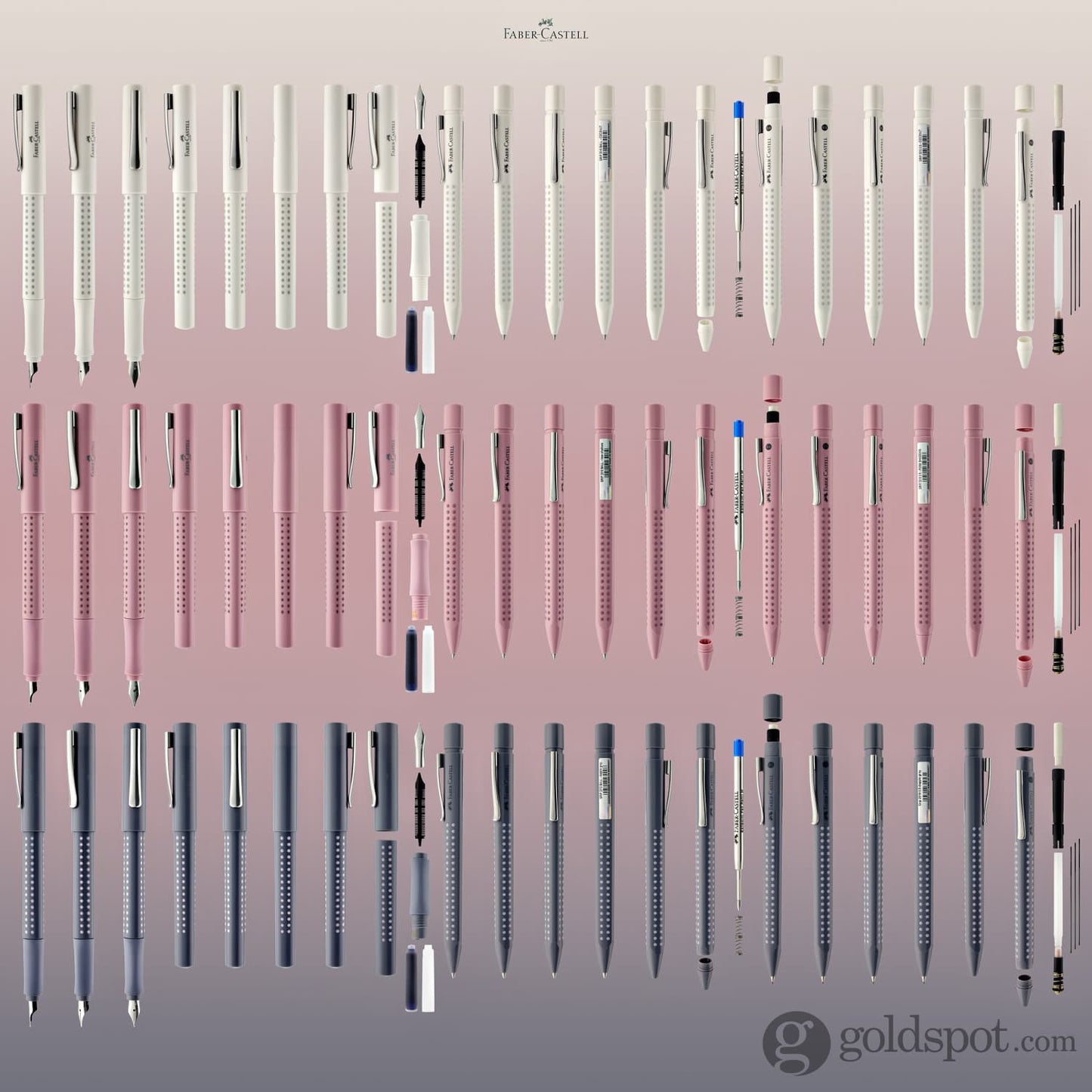 Faber-Castell Grip Harmony Fountain Pen in Rose Shadows Fountain Pen