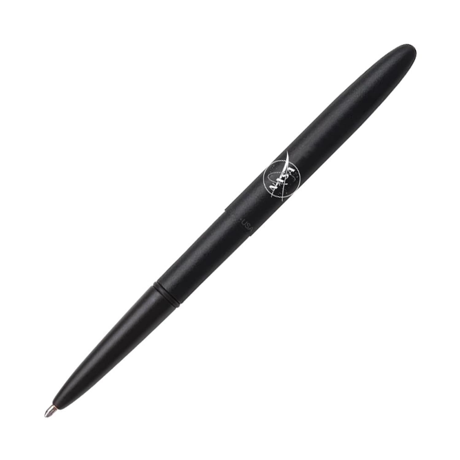 Matte Black Bullet Space Pen, Black Clip, NASA Meatball