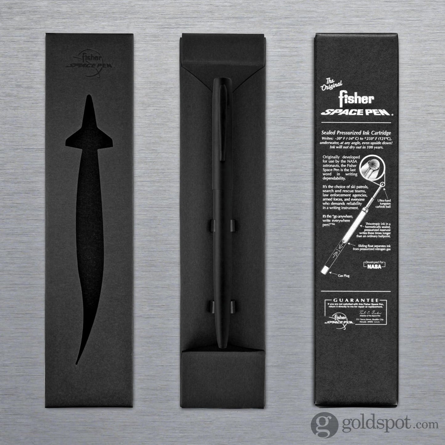 Fisher Space Pen Military Cap-O-Matic Ballpoint Pen in Non-Reflective Matte Black Ballpoint Pen