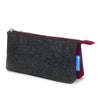 Itoya Profolio Small Midtown Pouch in Charcoal and Maroon Pen Case