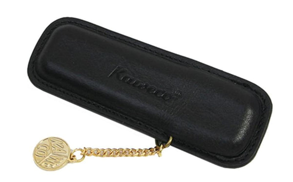 Kaweco Double Pen Pouch in Black Leather Pen Case