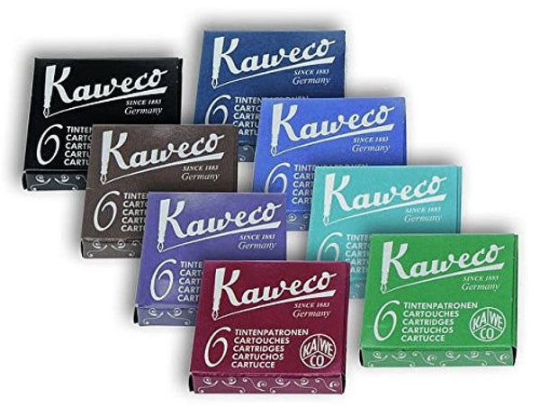 Kaweco Ink Cartridges in Assorted Colors - 8 Sets of 6 Fountain Pen Cartridges