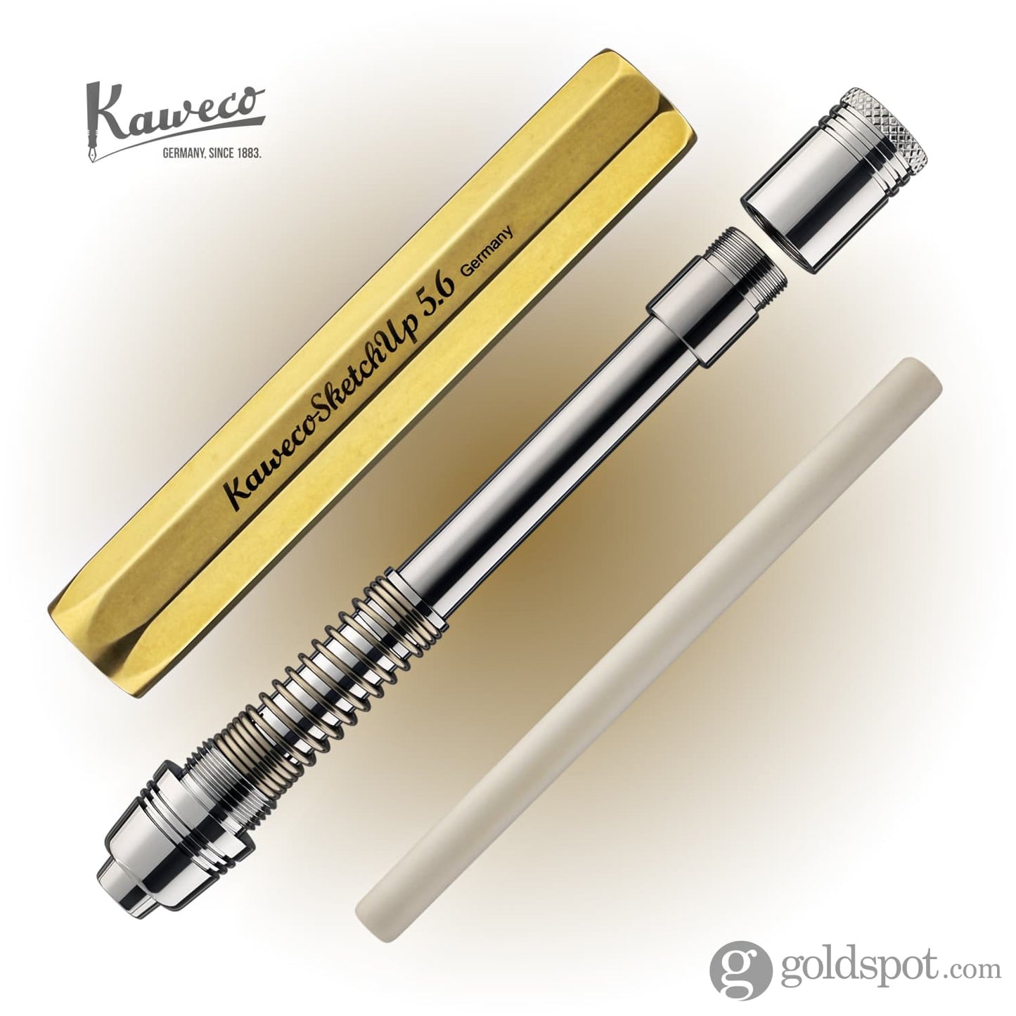 Kaweco Sketch Up Clutch Eraser in Raw Brass - 5.6mm Mechanical Pencil
