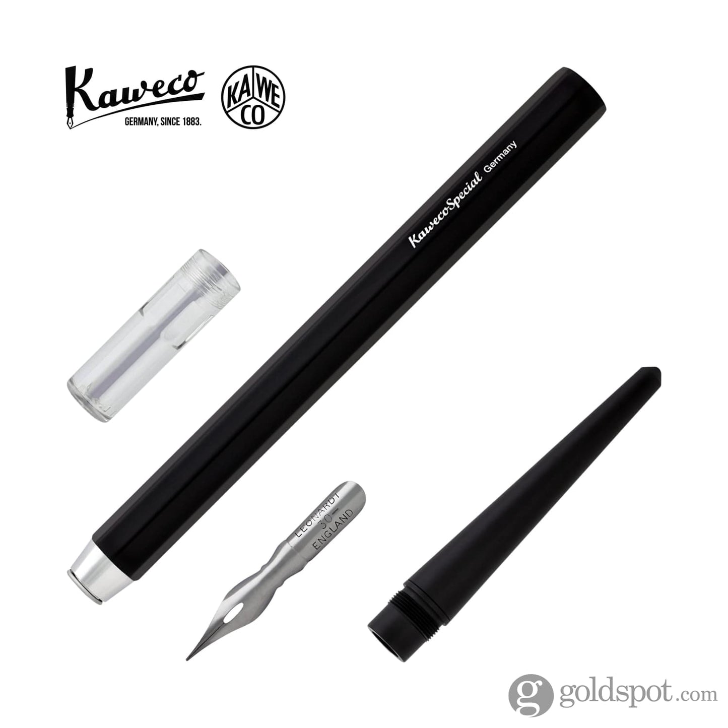 Kaweco Special Al Dip Pen in Black Matte - Flexible Point Dip Pen