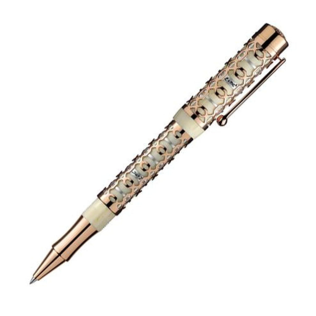 Laban Formula Rollerball Pen in Ivory with Rose Gold Two-Tone Overlay Rollerball Pen