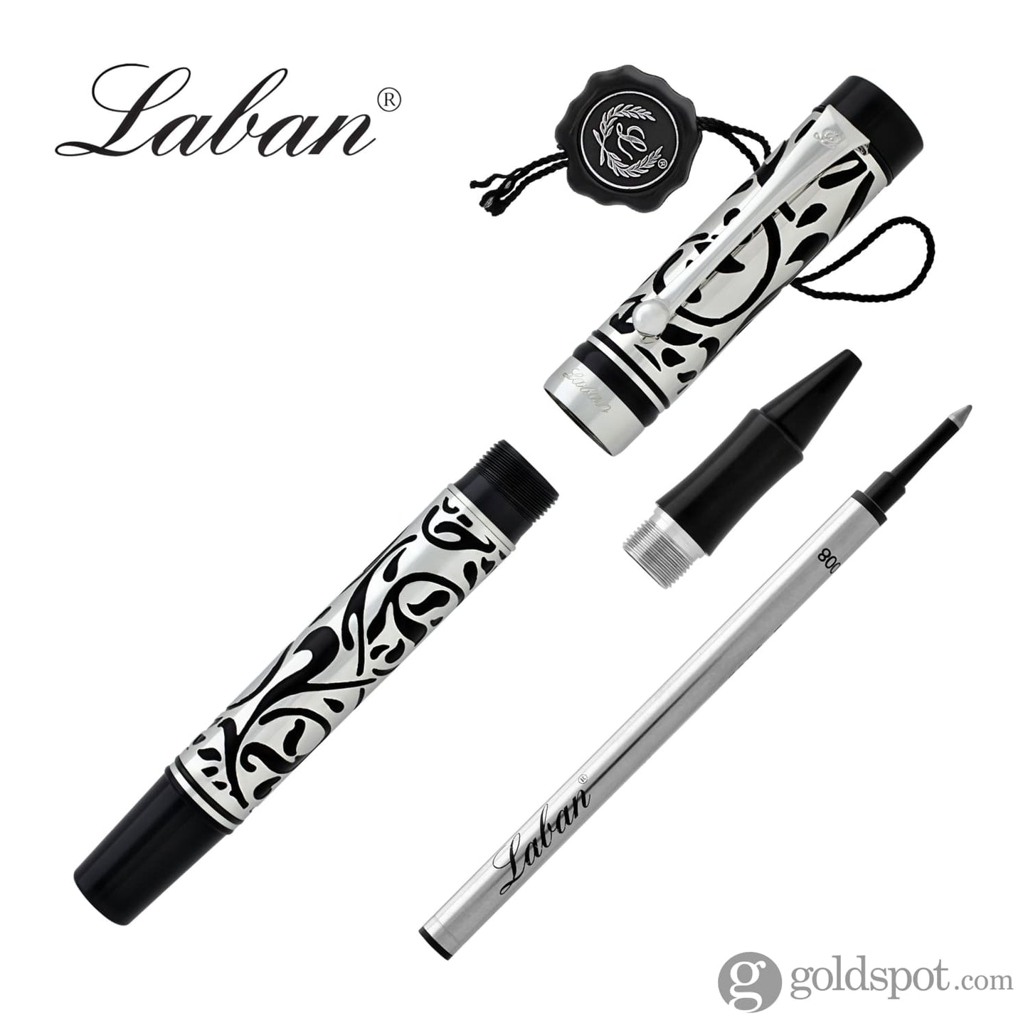 Laban Labrados Rollerball Pen with Floral Designs Rollerball Pen