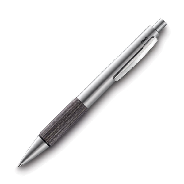 Lamy Accent Ballpoint Pen in Aluminum Grey with Wood Grip Ballpoint Pen