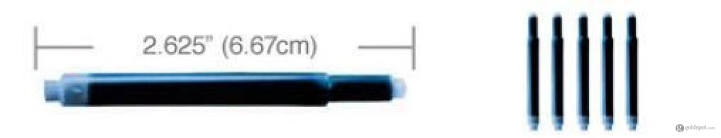 Lamy Fountain Ink Cartridges in Turquoise by Monteverde - Pack of 5 Fountain Pen Cartridges