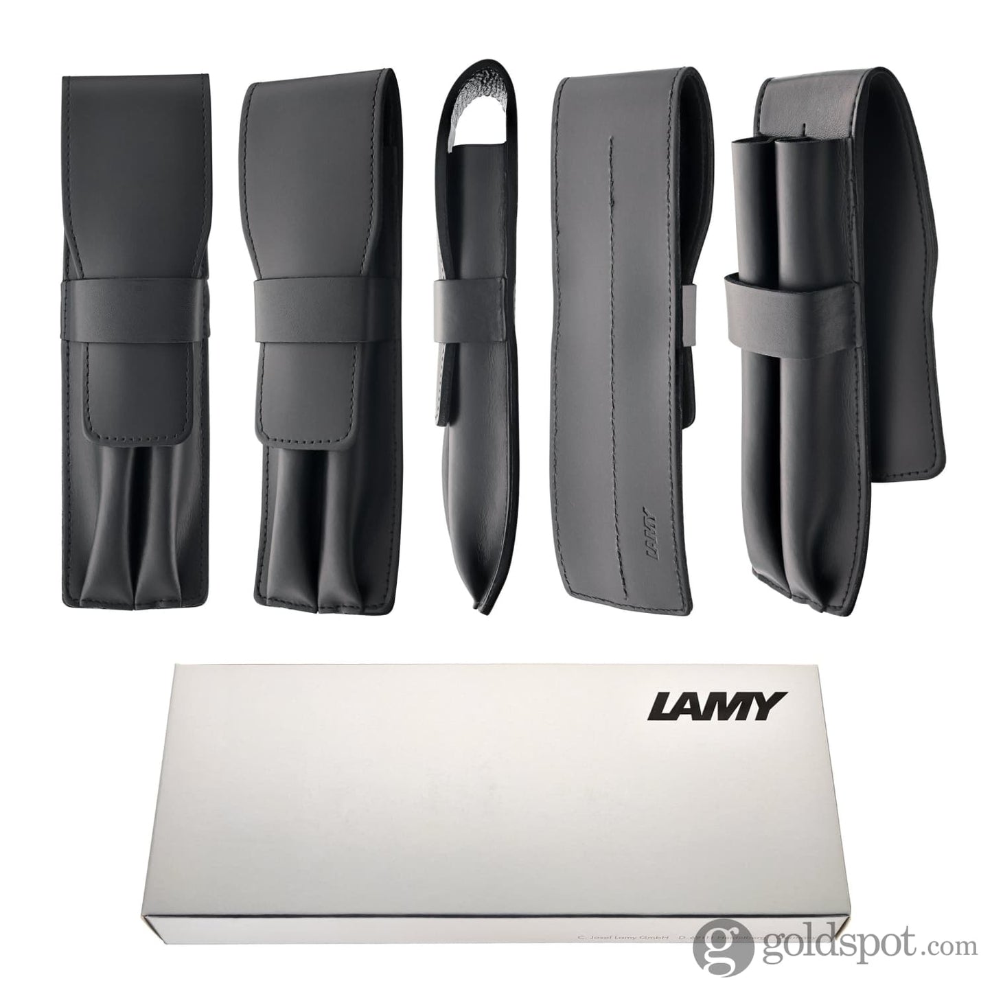 Lamy Leather Double Sleeve Pen Pouch in Black Pen Case