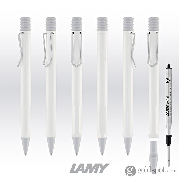 Lamy Safari Ballpoint Pen in White Ballpoint Pens