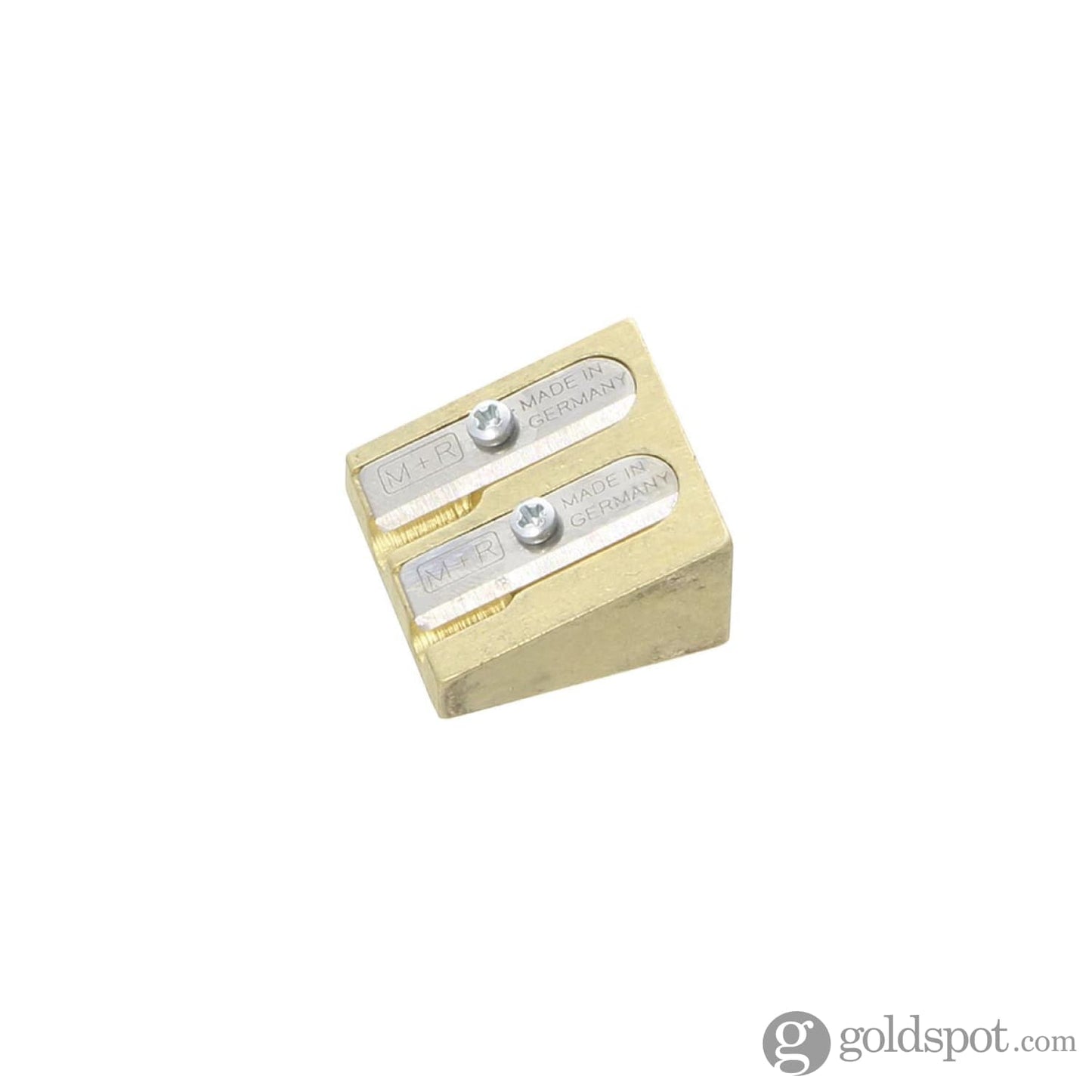 Mobius + Ruppert in Brass Artists Pencil Sharpener in Double Wedge Accessory