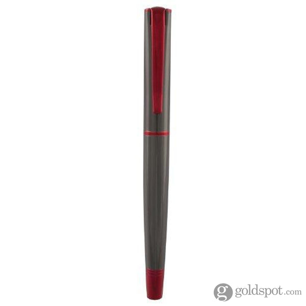 Monteverde Impressa Fountain Pen in Gunmetal with Red Trim Fountain Pen