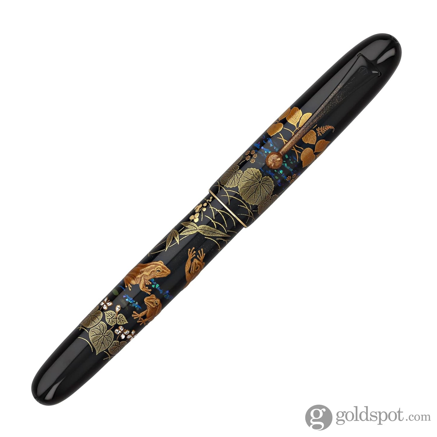 Namiki Yukari Royale Frog Maki-e Urushi Black Lacquer Fountain Pen - Medium Point Fountain Pen