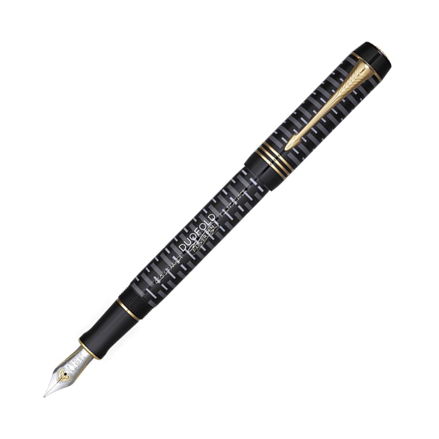 Parker Duofold 100th Anniversary Centennial Fountain Pen in Black with Gold  Trim - 18K Gold