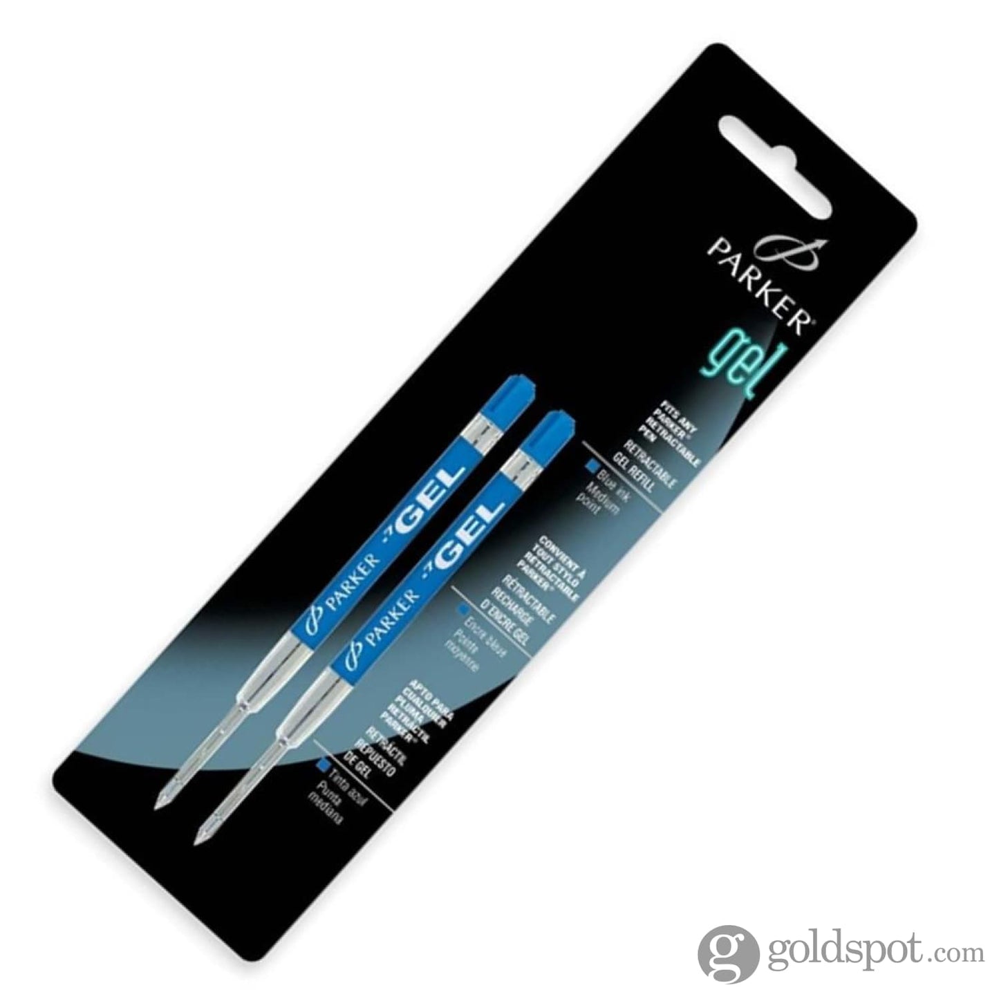 Parker Gel Roller Blue Medium Point Refills - Pack of 2 (Fits all Parker Ballpoint Pens) Ballpoint Pen