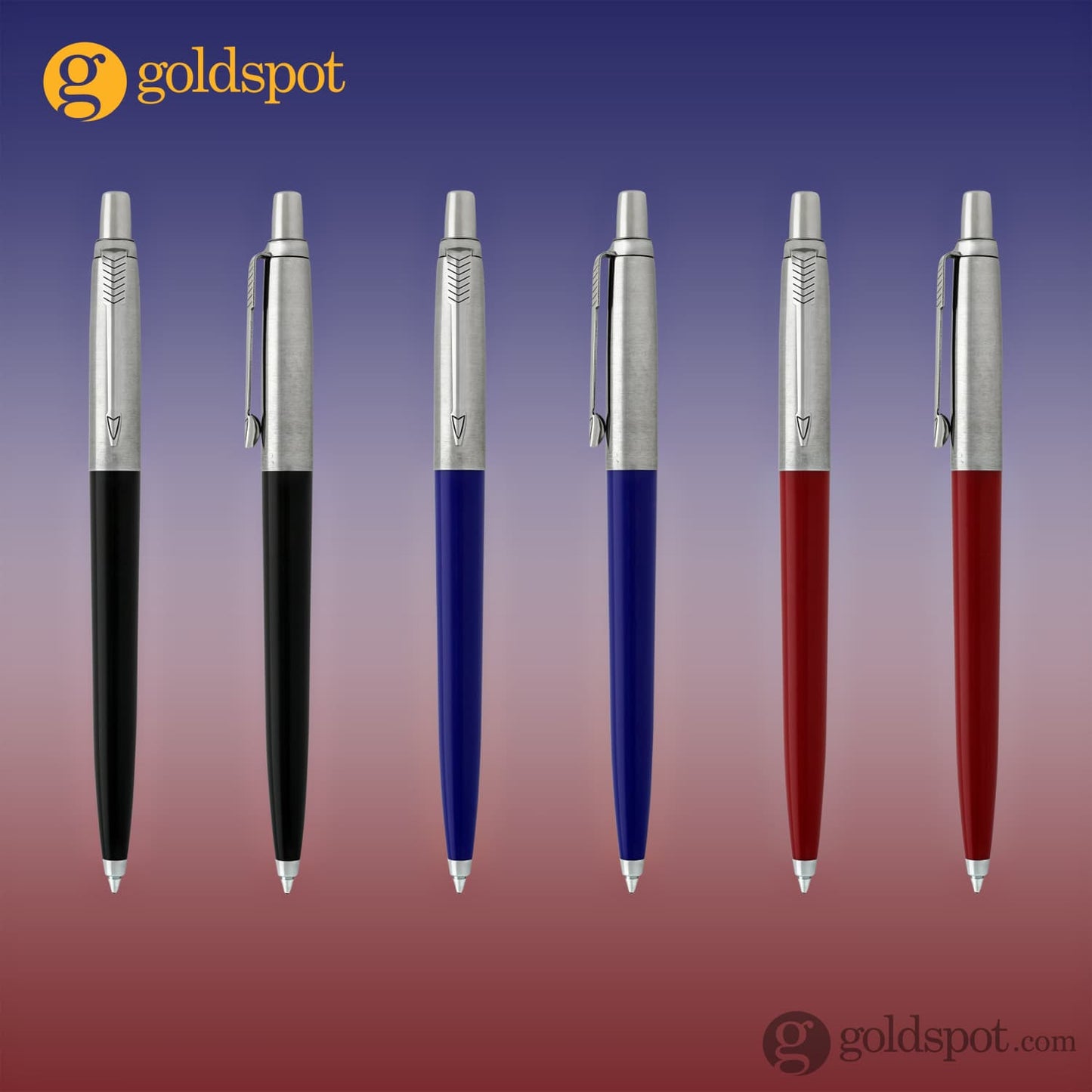 Parker Jotter Ballpoint Pen Variety Set in Red Blue & Black Gift Set