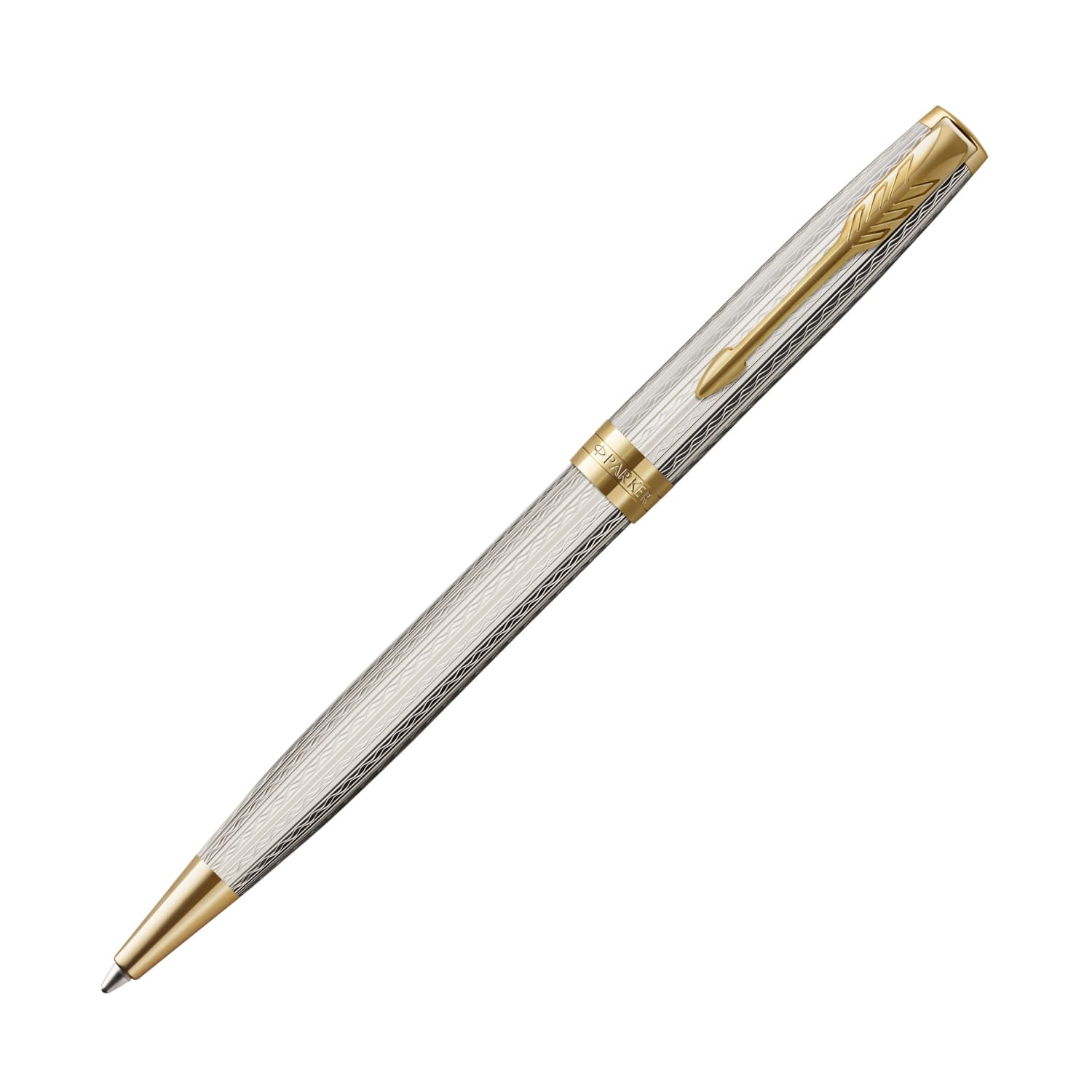 Parker Sonnet Deluxe Ballpoint Pen in Silver Mistral Goldspot Pens
