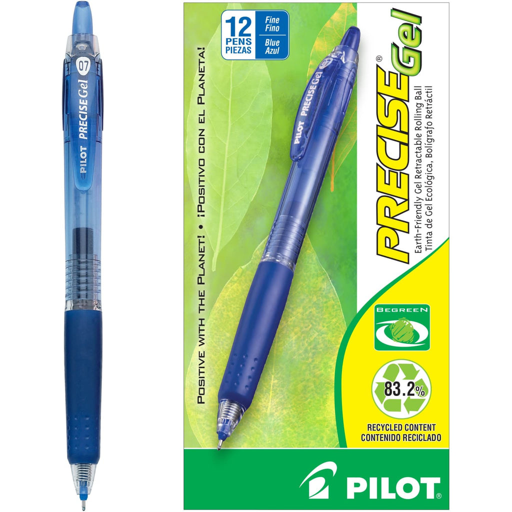Pilot BeGreen Precise Rollerball Gel Pen in Blue - Fine Point Gel Pen