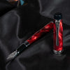 Pilot Custom Heritage SE Fountain Pen in Marble Red with Silver Trim - 14kt Gold Fountain Pen