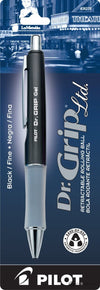 Pilot Dr. Grip Limited Retractable Rolling Ball Gel Pen in Charcoal Gray - Fine Point Gel Pen