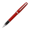 Pilot Falcon Fountain Pen in Red & Rhodium - Soft Flexible Fountain Pen
