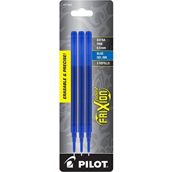Pilot FriXion Erasable Ballpoint Pen Refill in Blue - Extra Fine Point - Pack of 3 Ballpoint Pen Refill