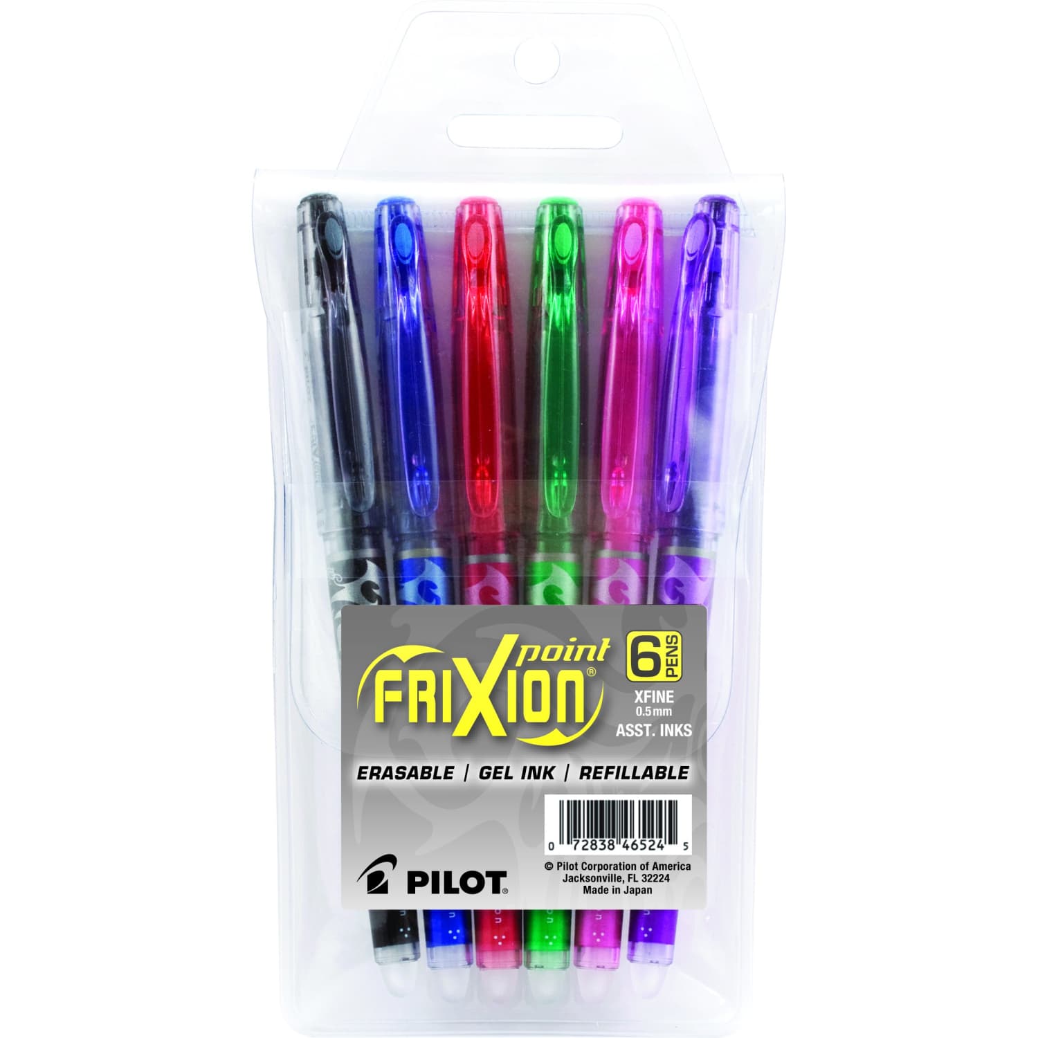 Pilot Frixion Erasable Fineliners Assorted 12 Pack