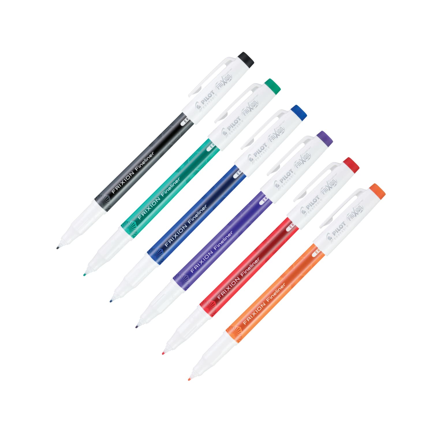 Pilot FriXion Fineliner Erasable Marker Pens in Assorted Colors - Fine  Point - Pack of 6