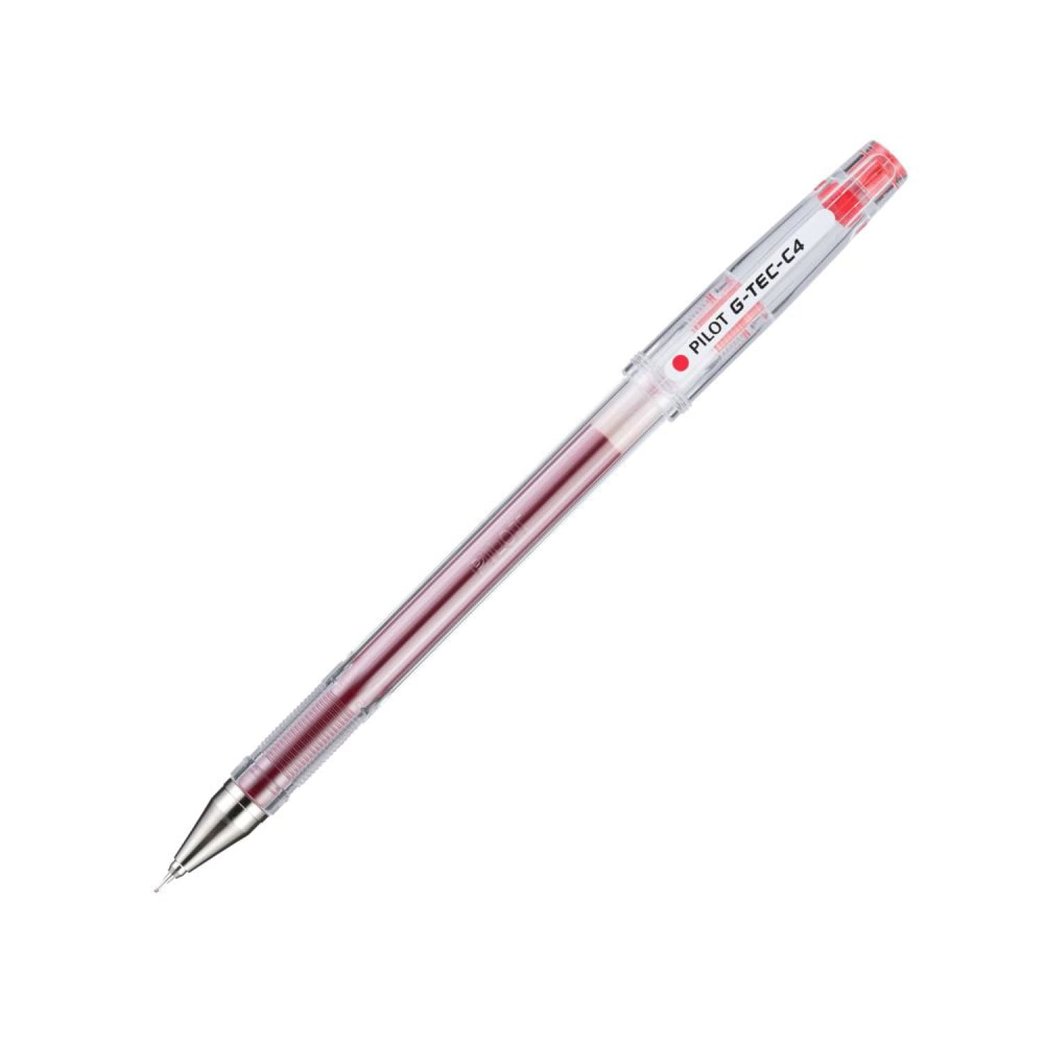 Pilot G-Tec-C4 Ultra Fine Red 0.4mm Rollerball Pen Dozen