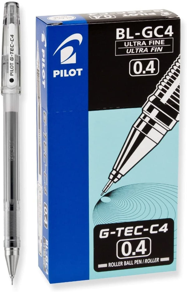 Pilot G-Tec-C Ultra Fine Gel Rollerball Pen in Black - Pack of 12 Gel Pen
