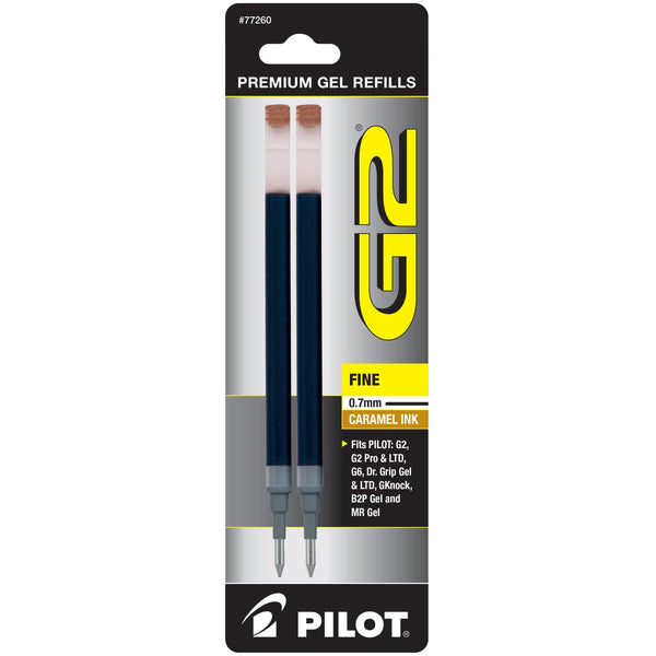 Pilot G2 Gel Pen Refill in Caramel Fine Point - Pack of 2 Gel Refill