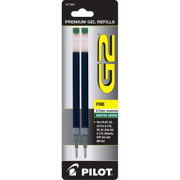 Pilot G2 Gel Pen Refills in Hunter Green - Fine Point Ballpoint Pen