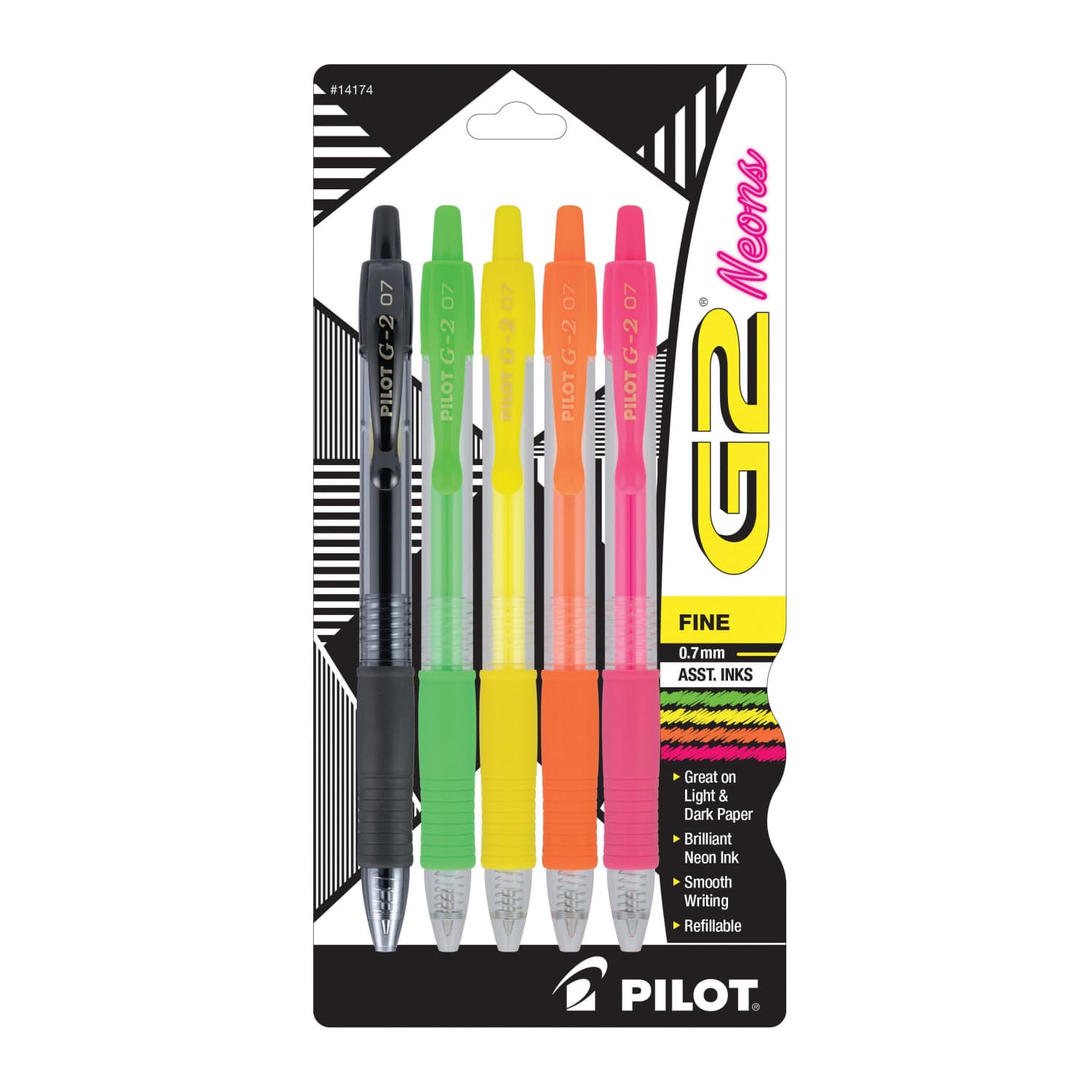 Pilot G2 Retractable Brilliant Metallic Gel Ink Pens in Assorted Color -  Goldspot Pens