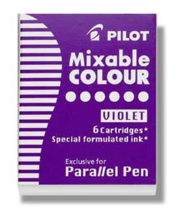 Pilot Parallel Ink Cartridges in Purple - Pack of 6 Fountain Pen Cartridges