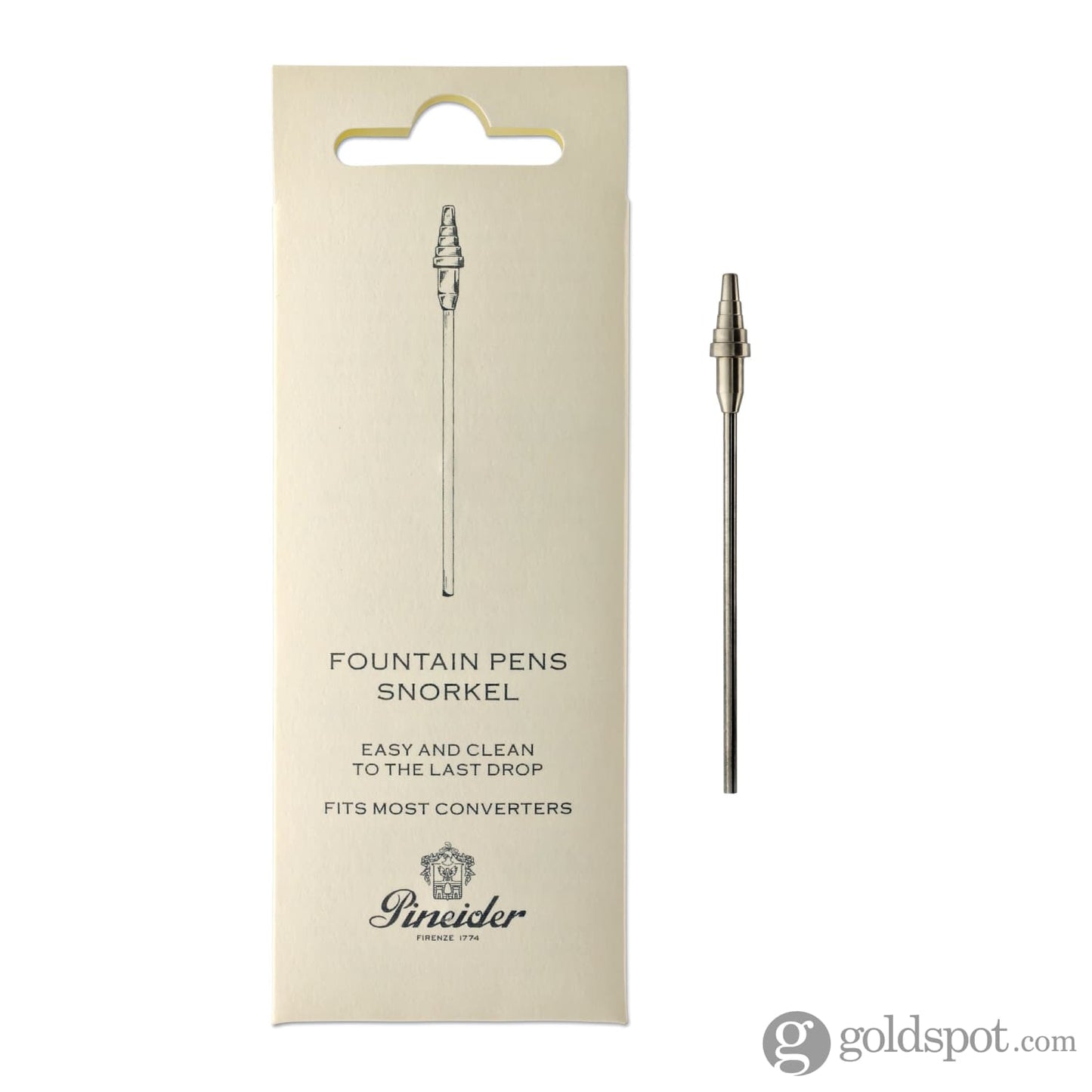 Pineider Snorkel Converter Filler in Stainless Steel Tube with Adapter Fountain Pen Converter