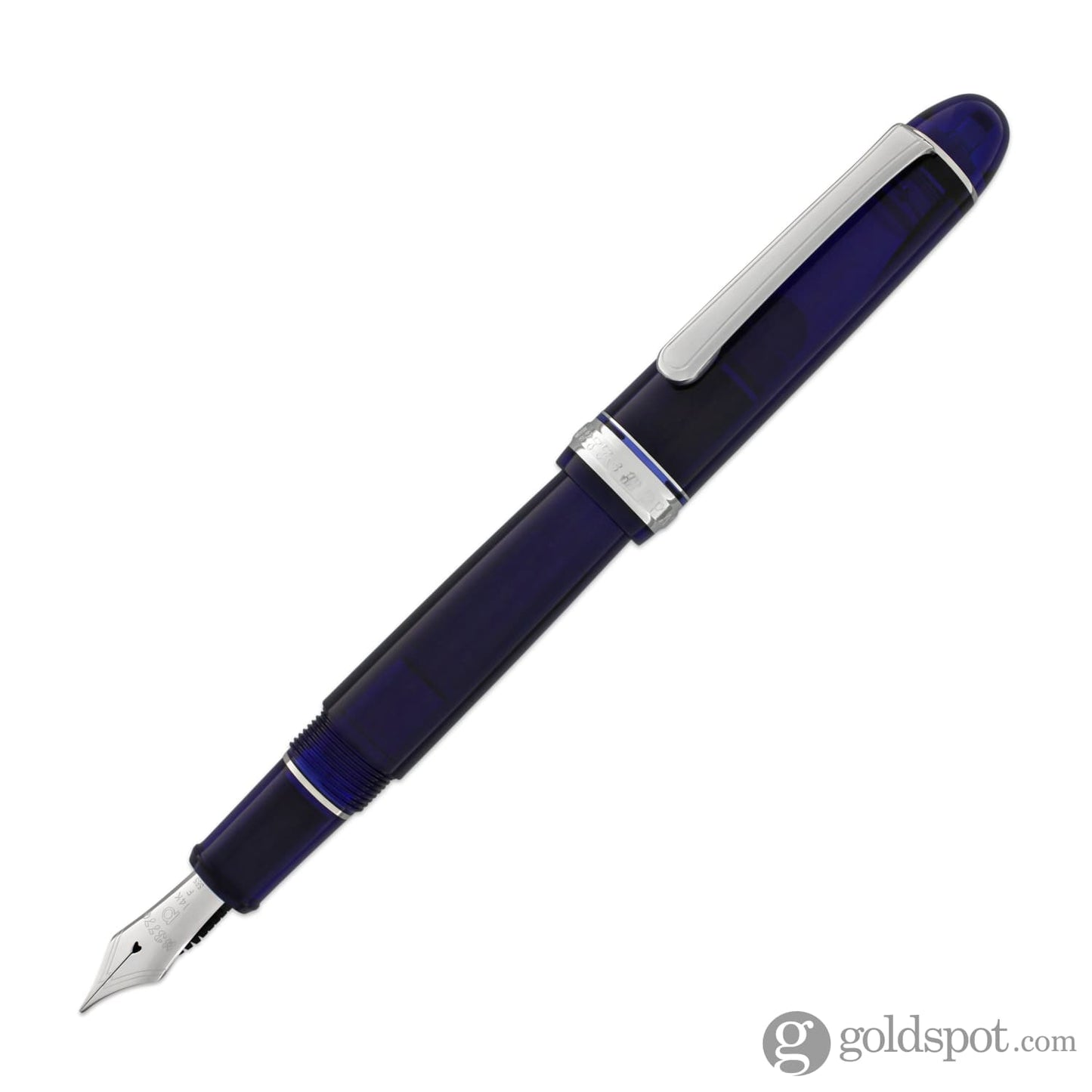 Platinum 3776 Century Fountain Pen in Chartres Blue with Rhodium Trim - 14K Gold Fountain Pen