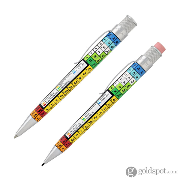 Retro 51 Tornado Rollerball Pen & 1.15mm Mechanical Pencil Set in Dmitri Periodic Table Pen and Pencil Set