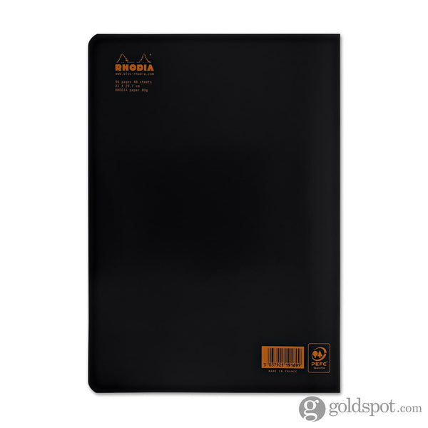 Rhodia Staplebound Lined Paper Notebook in Black - 8.25 x 11.75 Notebook
