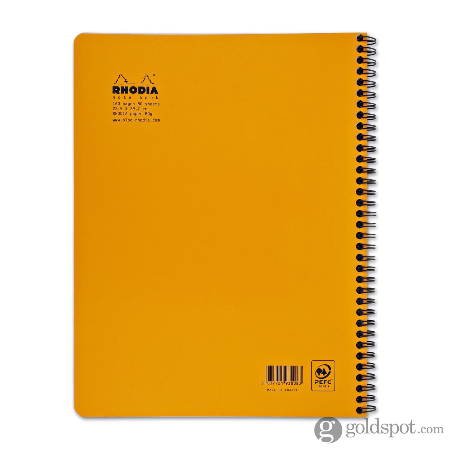 Rhodia Wirebound 4 Color Lined Paper Notebook in Orange - 9 x 11.25 Notebook