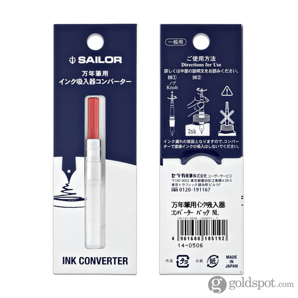 Sailor Colored Ink Converter in Red Fountain Pen Converter