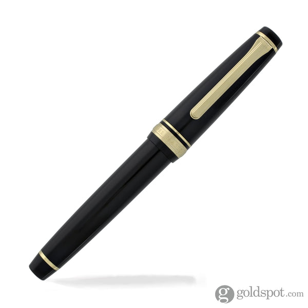 Sailor Pro Gear Slim Fountain Pen in Black with Gold Trim - 14K Gold Fountain Pen