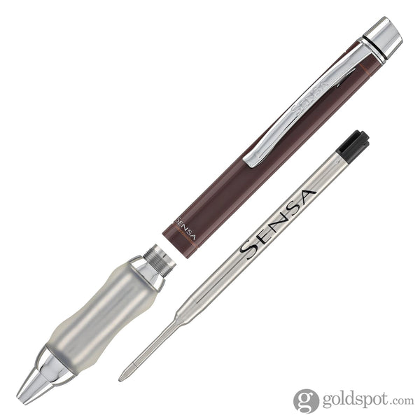 Sensa Metro Ballpoint Pen in Steel Espresso Brown Ballpoint Pens