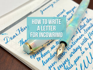 A Magna Carta MAG 650 Oparex Rainbow fountain pen resting on a handwritten letter