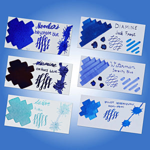 Blue Fountain Pen Inks