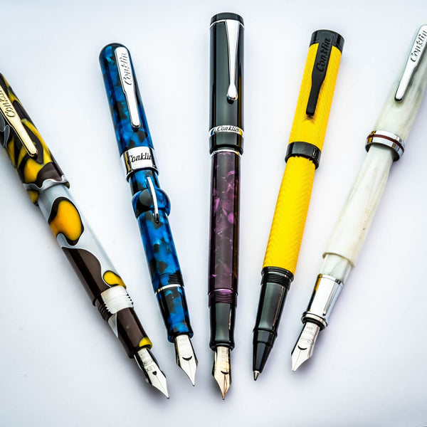 Conklin Pen Company was established in 1898 by Roy Conklin. Today they are distributed by Yafa Pen Company.