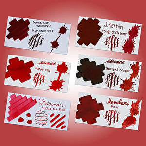 Red Fountain Pen Inks