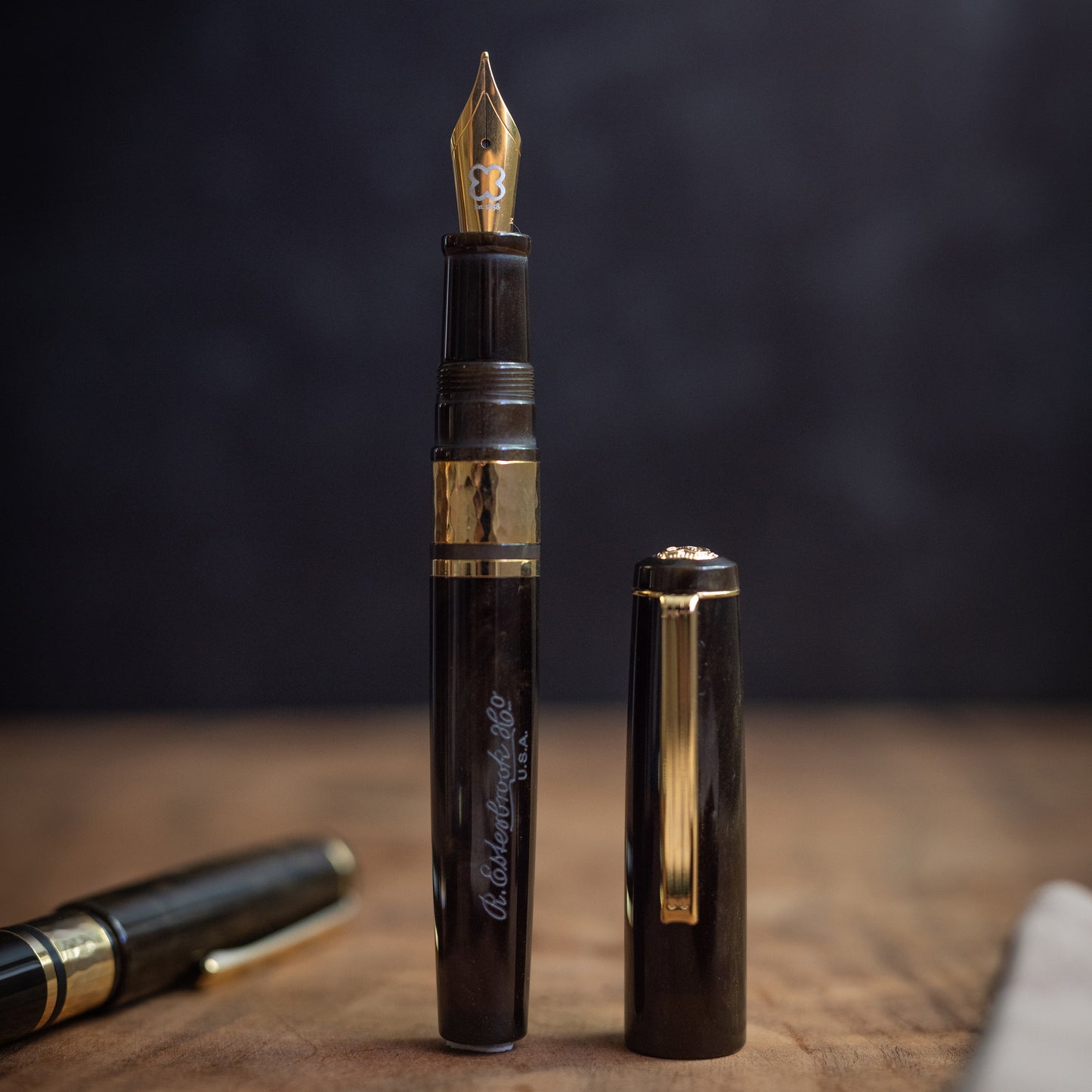 Esterbrook Model J Chatoyant Acrylics Fountain Pen in Pumpkin Latte with Gold Trim Fountain Pen