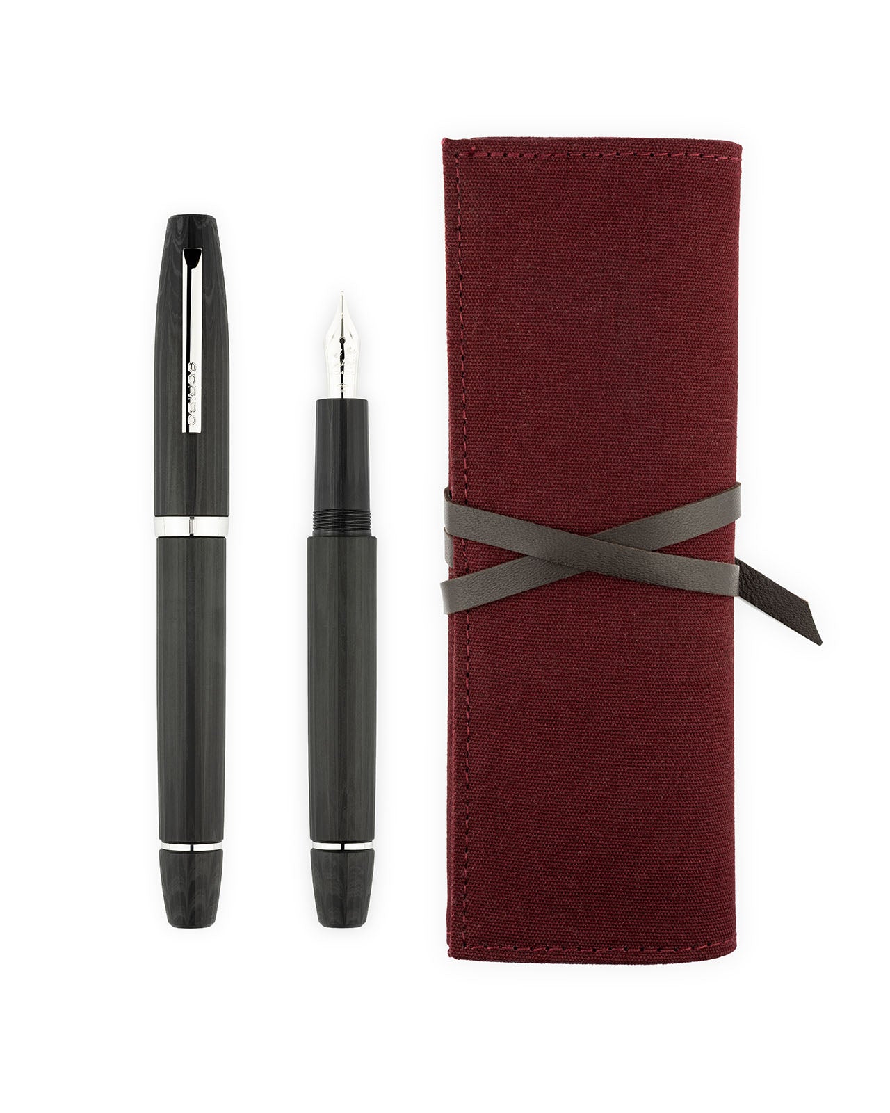 Scribo Flow Fountain Pen in Dimensione with Platinum Trim