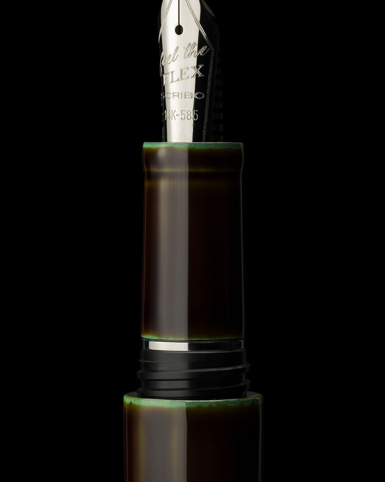 Scribo Piuma Fountain Pen in Hane Toruko with Ruthenium Trim - Limited Edition
